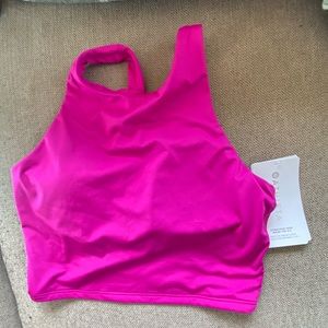 ATHLETA conscious crop bikini top A-C PINK NWT S/P